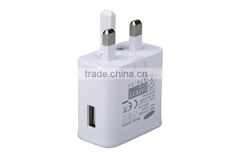 Hot selling universal EP-TA10UWE white wall charger UK 3pin plug for samsung