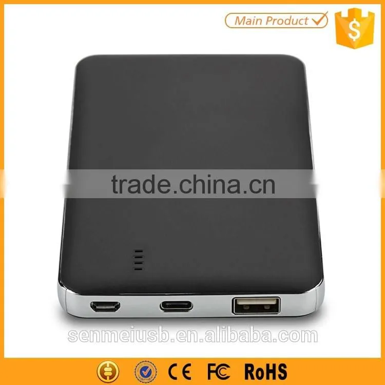 Slim Quick Charging Type-C Power Bank 8000mAh For Smartphone
