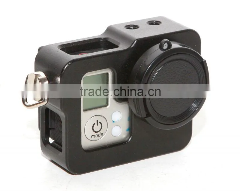 2015 New Telesin Professional go pro aluminum camera housing case for go pro 4/3+/3
