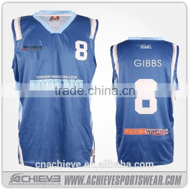 wholesale customized sublimated top quality comfortable basketball jersy