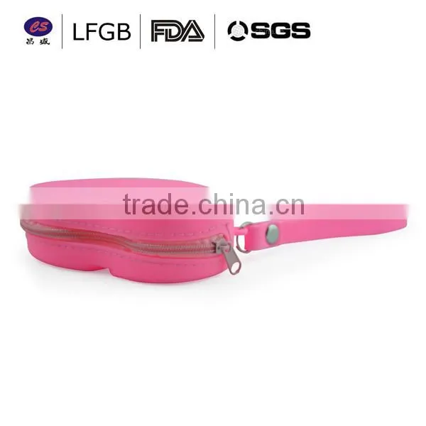 China manufacturer promotion silicone cheap handbags online / lady handbag in heart shape FDA / LFGB
