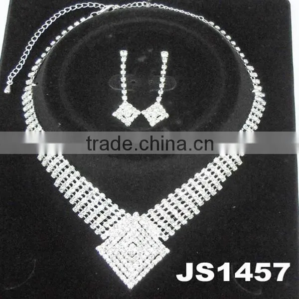 2014 pakistani rhinestone necklace earring set bridal jewelry set