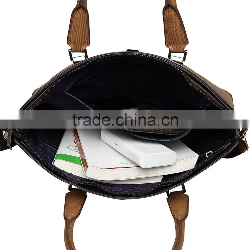Top class cowhide laptop handbag business men briefcase for sale