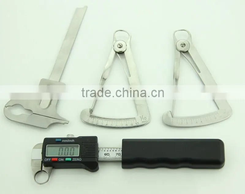 Dental lab / sergical Endodontic measuring instrument stainless steel boley gauge vernier caliper sliding tenth