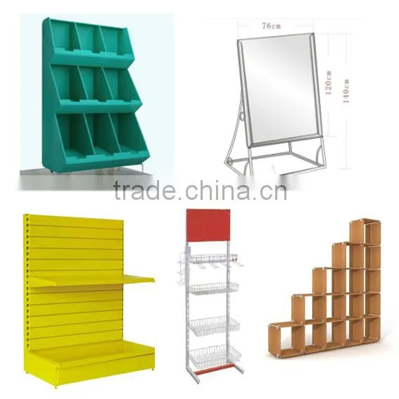 Supermarket Grid Wall Rolling Display Rack