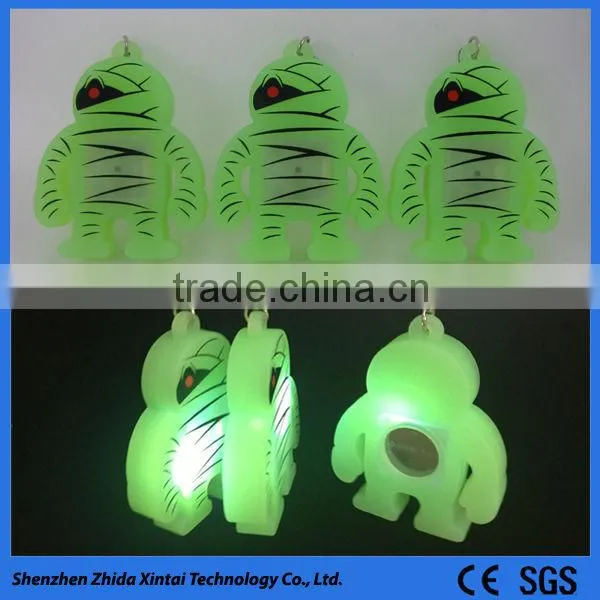 key decorative silicone LED light climbing keychain