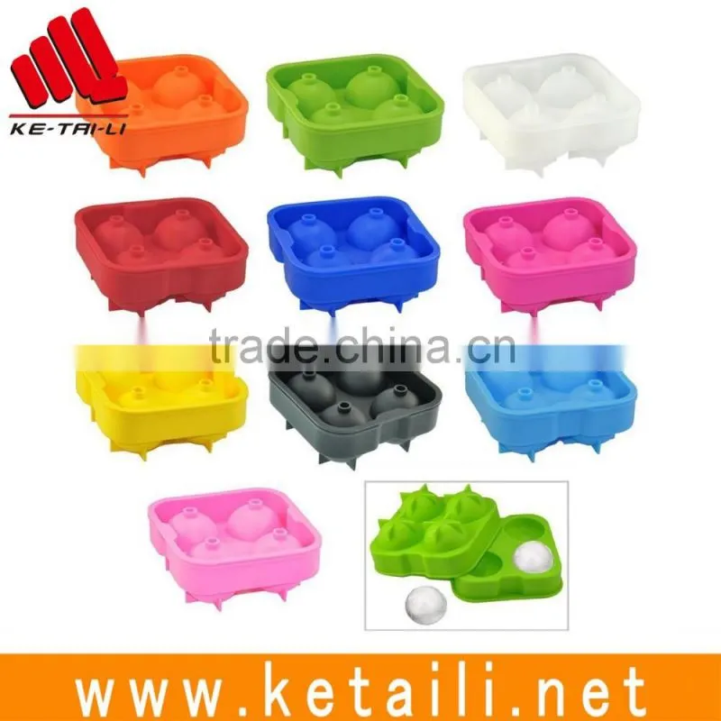 2016 hot selling silicone Ice tray personalized ice cube tray in ball shape made in china