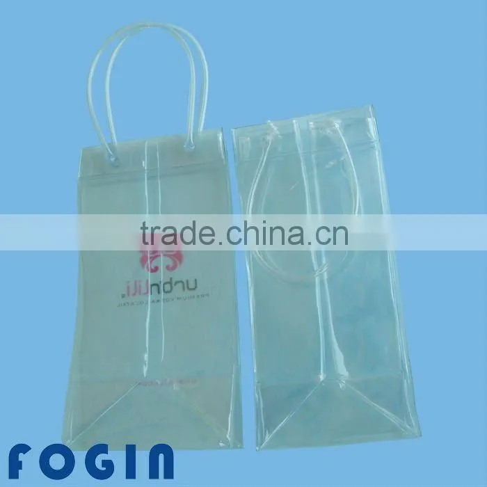 Popular PVC Clear Ice Bag for Beer Wine Packing