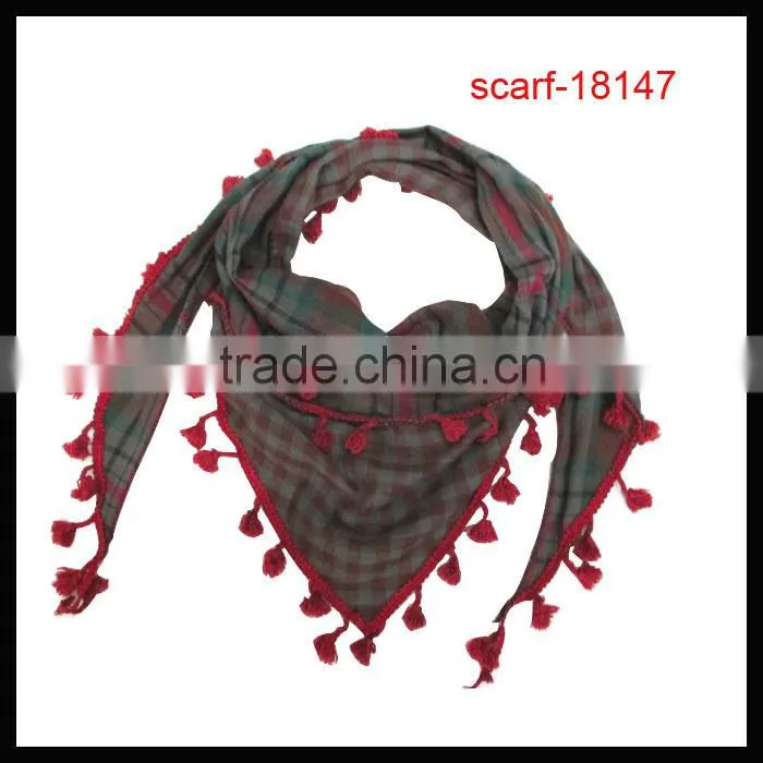 fashion office lady triangle&square plaid printed scarf wholesale