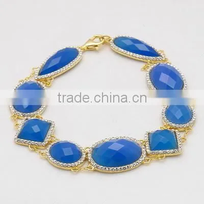 925 Sterling Silver Black Agate Bracelet Sets