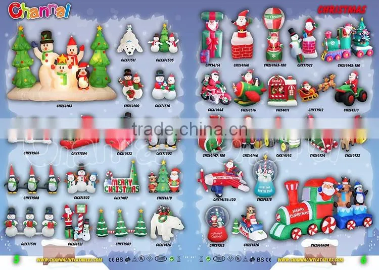 Custom inflatable lighted flat christmas tree