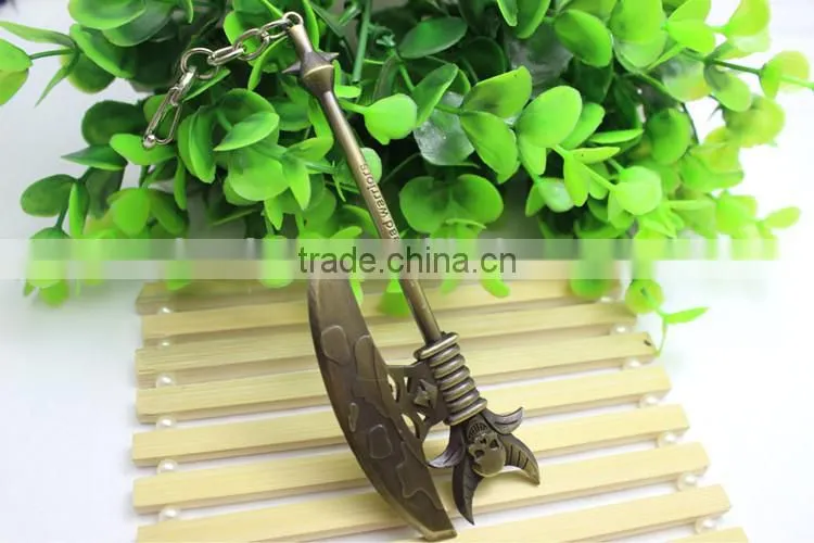 Online game weaponry equipped Keychain,cheap metal keychain,promotional Marketing gifts
