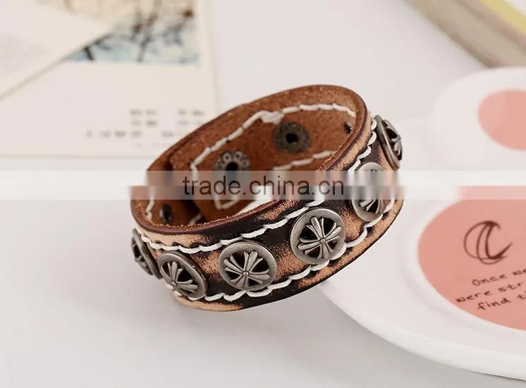 bracelet making supplies button boys genuine leather bracelet