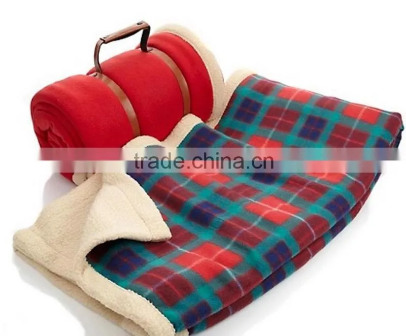 thick cheap printed coral fleece gifts lamb fur Promotional Blanket