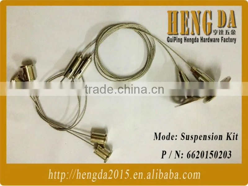 Screw gripper suspended cable with clamps