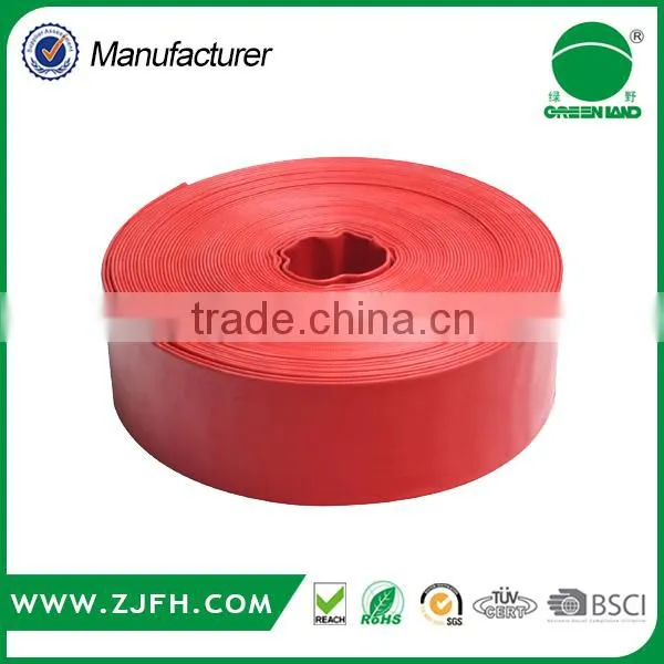 blue red color 2bar 3bar 4bar PVC layflat hose water irrigation high quality