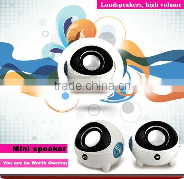 Fashion 2.0 Multi-media Hi-fi Mini Speaker USB Powered Speakers white