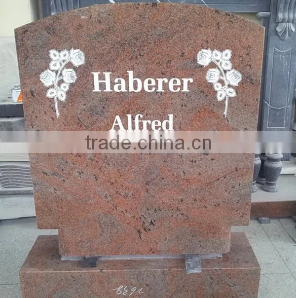 Multicolor Red Granite Gravestone With Good Price