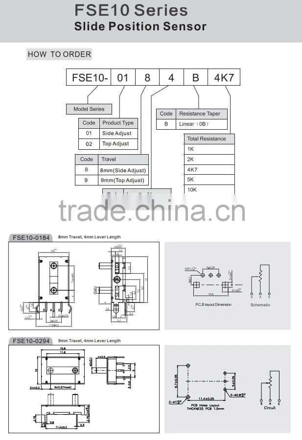 FSE10 Contact Type Sensor slide position sensor Hot new Inductive Proximity Sensor CE UL ROHS ISO9001 ISO14001 ISO18001