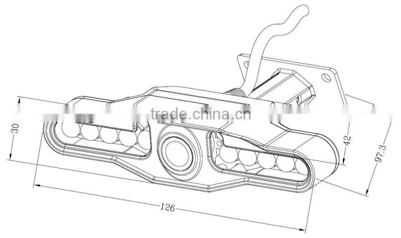 High Resolution 700TVL Wide Angle Car Camera With 130 Degree For Taxi
