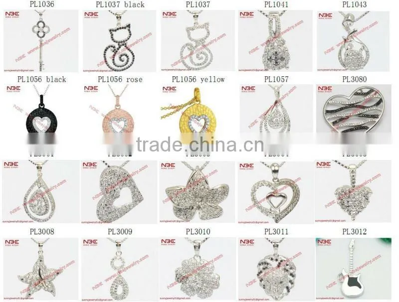 Hot sale love heart design fashion costum 925 silver jewelry pendant,AAA grade white cz,yellow gold plated cheap pendant