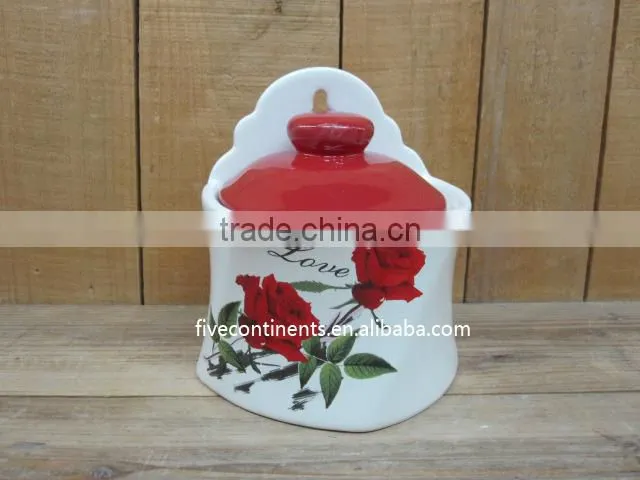 3 Pcs Ceramic Food Use Storage Jar Set with Lid