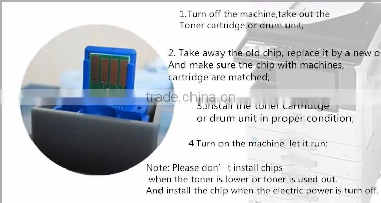 New mx2640 mx3640 mx3140 toner cartridge MX36 chip for sharp