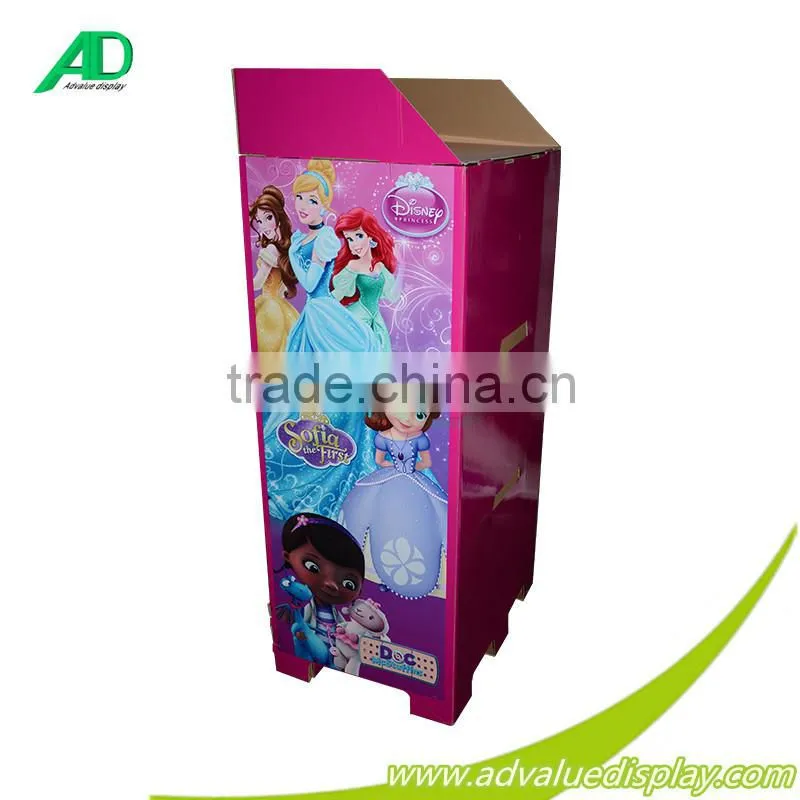 Supermarket 3 tiers corrugated display pallet cardboard snowman toys