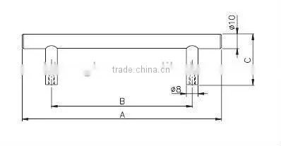 12mm matt black T bar pull handles (FTD445)