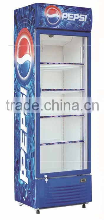 Transparent Glass Door Upright supermarket showcase display refrigerator