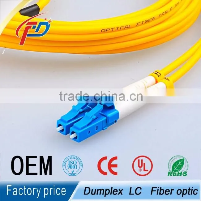 singlemode duplex 2 cores LC/ups-ST/ups fiber optic patch cord in communication