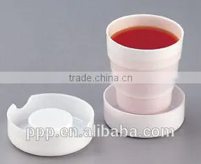2014 Hot selling leak-proof eco-friendly FDA LFGB fodable plastic mug cup tumbler