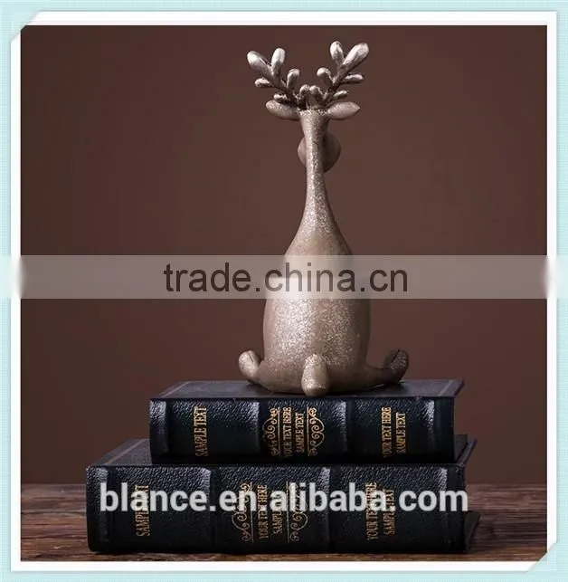 resin cute christmas deer statue christmas gift