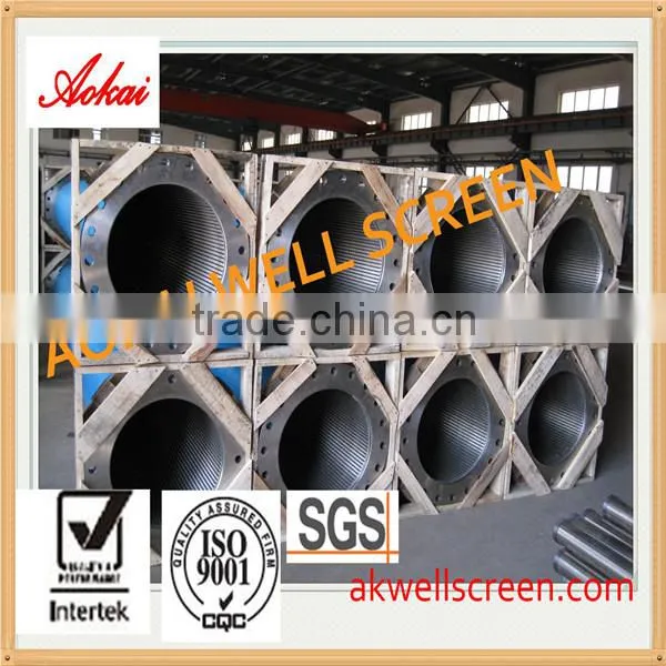 2014 New!high quality water well screen/continuous wedge wire screen/V wire water well screen for water pump