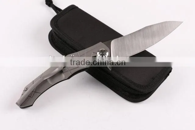 OEM S35V handmade military hunting knife wth TC4 Titanium alloy handle