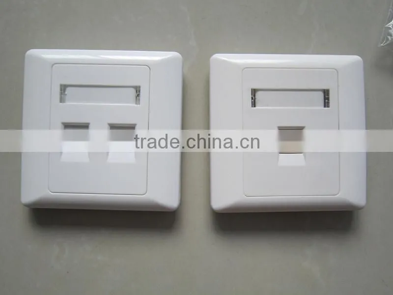 86 type RJ45 network face plate 1,2 ports modular jack network face plate for Cat5e/cat6