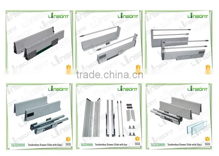High quality 2-fold undermount soft close industrial slip and slide kitchen accessories drawer slides