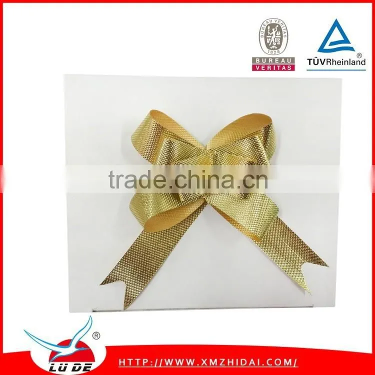 Gift packing use printed ribbon bows with elastic loop