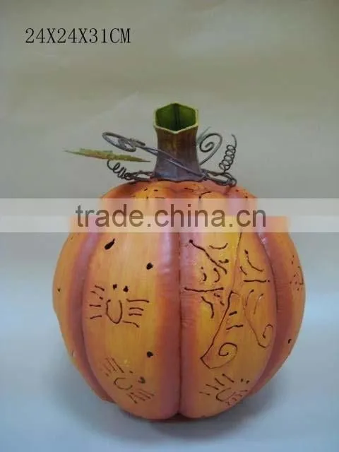 metal candle holder pumpkin for thanksgiving decoration