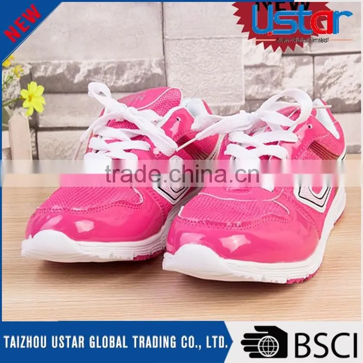 Assured quality cheap PU mesh women sport shoe