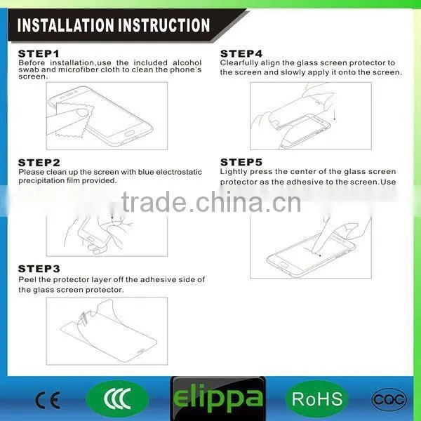 Hot new products for 2015 mobile phone accessories glass screen protector for Samsung x3