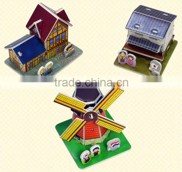 Educational handmade 3D puzzle games for kids