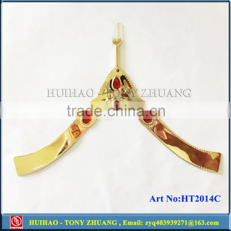 TPU gold plating shoes vamp ornament for sandal strap HT2030B
