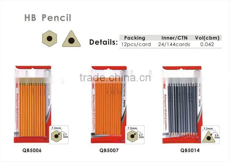 Blister Card Packing Colorful Surface Color Pencil/color pencil set/wooden color pencil
