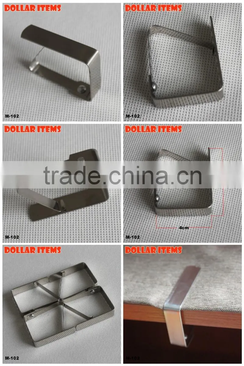 Set Of 4 Stainless Steel Table Cloth Clips