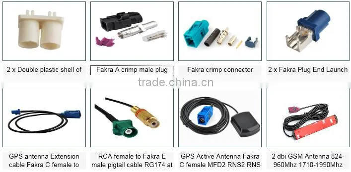 Blue fakra female connector for pcb