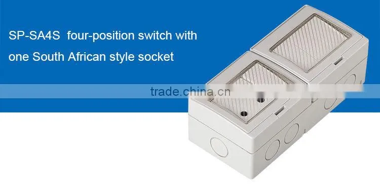 Pushbutton Switch With Waterproof Cover IP55 Switch And Socket(SP-SA4S)