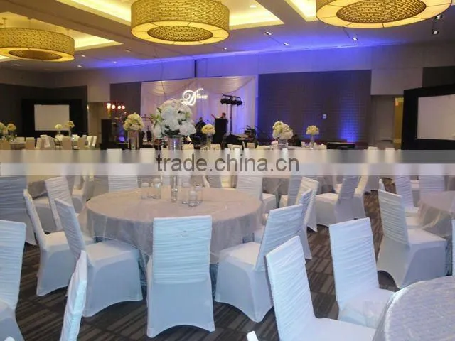 Made in china Trailing spandex rosette chair cover