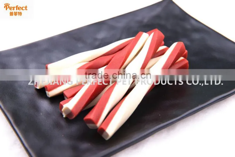 dog bones dental dog treats two-tone chewing bone