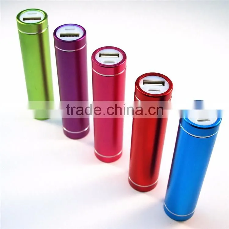 custom 2000 to 2600mAh power bank with led torch